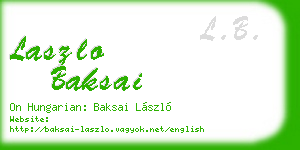 laszlo baksai business card
